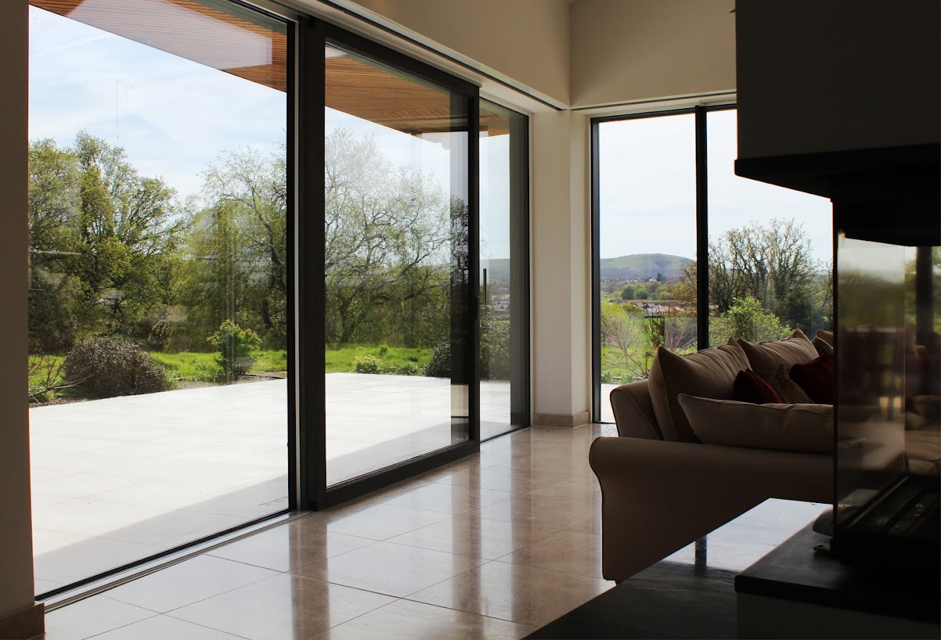 Large tiled floor in a Sussex home